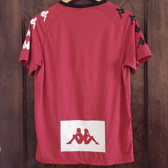 Kappa Short Sleeve Shirt Bastil Authentic "Like No Other" Red Mens SIZE Small - Picture 9 of 10